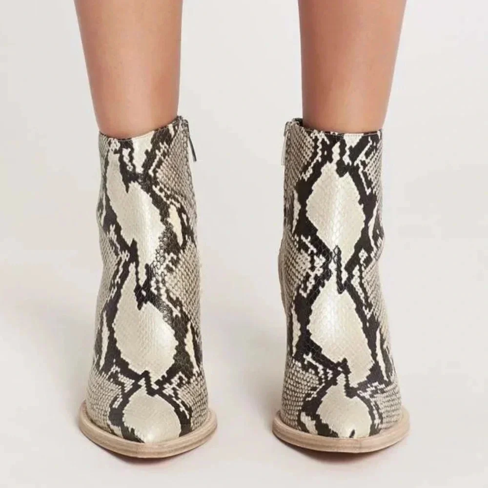 Iro arezela ankle boots in snakeskin